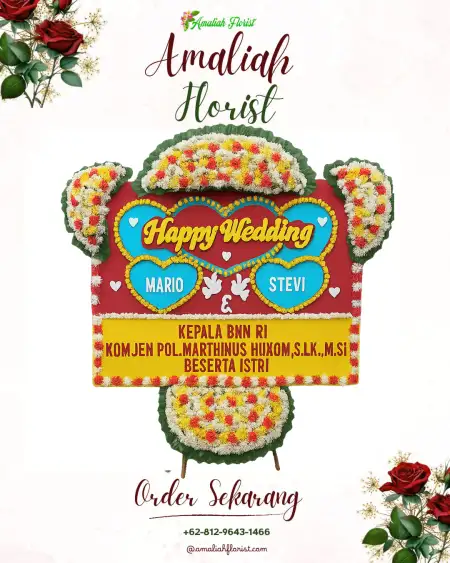 Papan Bunga Pernikahan Talang Semut